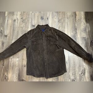 Brown suede shirt/jacket